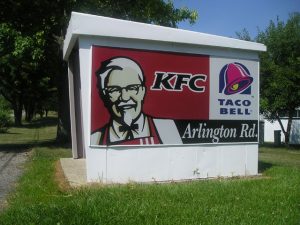 KFC and Taco bell on Arlington Rd.