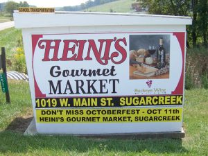 Heini's gourmet market advertisment