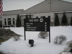 Aluminum Ground Sign for church
