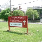 Ground Sign for Church in Italian Village