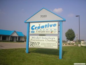 Creative Paints sign