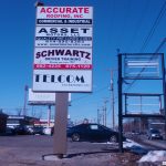 Ground signs for shopping center