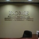 Custom interior wall sign for financial services