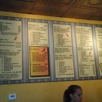 Custom board for Yabo's Taco's menu